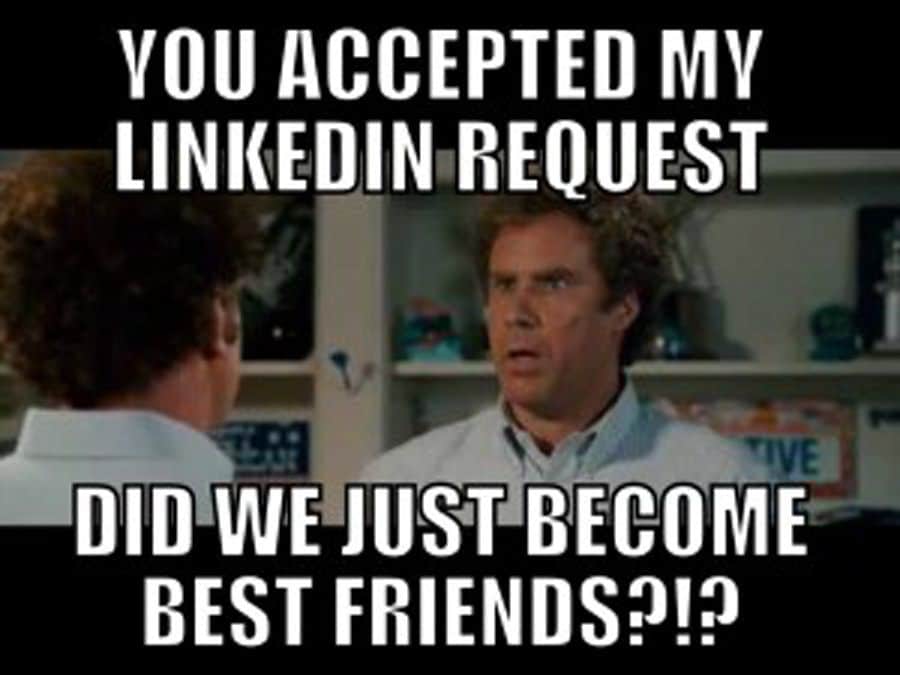 LinkedIn message meme